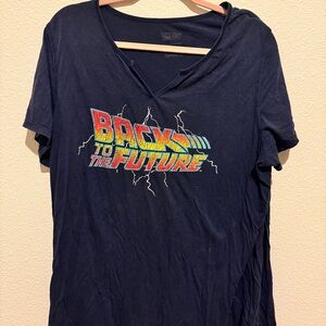 Torrid Navy 'Back to the Future' Short Sleeve Tee